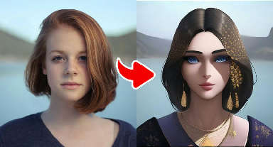 Example result of the AI Magic Filter – Transform with Wonder effect