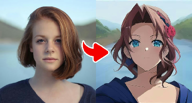 Example result of the Japanese Anime Style Transformation effect