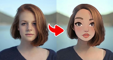 Example result of the Old Cartoon Style Effect effect